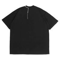 T-shirt en coton tricoté d'été décontracté pour hommes populaires avec décoration de chaîne en métal de cou