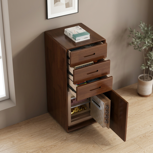 Coffre-fort de luxe en bois massif, sécurisé et discret, pour villa, chambre, hôtel, anti-effraction, pour le stockage d'argent et de bijoux - Product Image 1