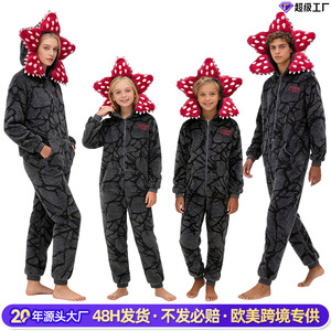 Disfraz de Planta Carnívora de Stranger Things para Niños, de Coral Fleece Negro, Pijama para Juego de Roles, Primavera 2026 - Product Image 3