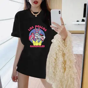 Wholesale China Custom Blank Acid Wash Women Print Slim Fit T Shirt