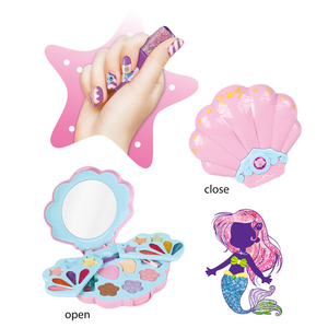 Set <span class=keywords><strong>di</strong></span> Trucchi Giocattolo da <span class=keywords><strong>Sirena</strong></span> per Bambine con Palette <span class=keywords><strong>di</strong></span> Ombretti Rosa, Kit Cosmetico Sicuro per <span class=keywords><strong>Giochi</strong></span> <span class=keywords><strong>di</strong></span> Travestimento - Product Image 3