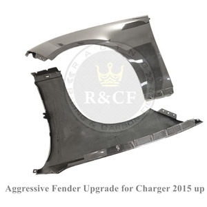 Garde-boue avant en fibre de carbone de style OEM neuf pour Dodge Charger carrosserie étroite 2015-2024 - Product Image 4