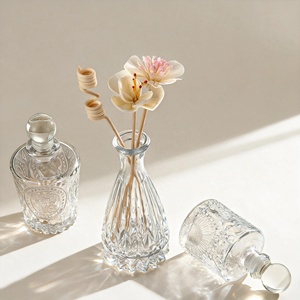 Bouteilles de diffuseur de parfum personnalisées en verre transparent, mini-vases pour la décoration de la maison, flacon d'huile parfumée - Product Image 6