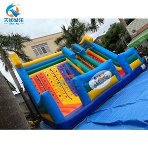 Mur d'escalade gonflable en PVC <span class=keywords><strong>de</strong></span> haute qualité, toboggan gonflable, mur d'escalade sec gonflable, toboggan d'escalade, parcours d'obstacles - Product Image 4