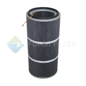 PTFE coated flame retardant anti-static high temperature dust filter cartridge
