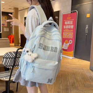Export model letter print <b>backpack</b> adjustable shoulder straps breathable shoulder-support <b>backpack</b> daily casual <b>backpack</b> - Product Image 1