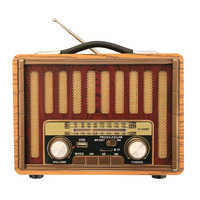 Radio multibande analogique rétro avec FM/AM/SW, Bluetooth, lecture MP3, réveil et batterie rechargeable
