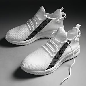 Vente en gros de chaussures de sport pour hommes à la mode, légères et respirantes, chaussures de course en maille décontractées et à la mode, chaussures de course - Product Image 2