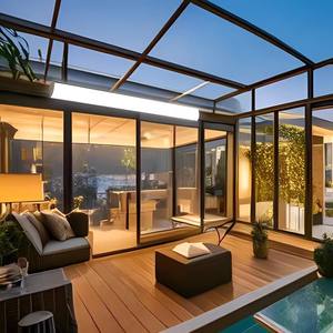 Cortile Villa terrazza giardino isolamento <span class=keywords><strong>camera</strong></span> sole su misura <span class=keywords><strong>ponte</strong></span> rotto porte e finestre in alluminio temperato - Product Image 3