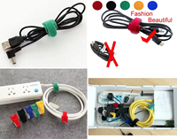 Attaches-câbles robustes personnalisées réutilisables, sangles auto-agrippantes en tissu, attaches pour fils auto-agrippantes, fournisseur direct d'usine