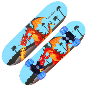 Patineta Personalizada para Niños de 24 Pulgadas con Ruedas Luminosas, Diseño de Dragón Animado, para Juego al Aire Libre, Material PP - Product Image 1