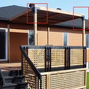 Bộ khung pergola 3 chiều, Bộ giá đỡ bằng gỗ cao với thép sơn tĩnh điện, bao gồm khung mở rộng và khung cơ sở - Product Image 5