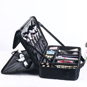 Hot Artist custodia per il trasporto di gioielli <span class=keywords><strong>da</strong></span> <span class=keywords><strong>viaggio</strong></span> <span class=keywords><strong>accessori</strong></span> digitali borsa per il trucco con partizione regolabile - Product Image 1