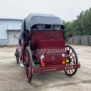 Carroza Eléctrica Clásica de Cuatro Ruedas Personalizable de Fábrica, con Toldo Rojo, para Bodas, con Capacidad para 4-6 Personas, 2 Años de Garantía - Product Image 3