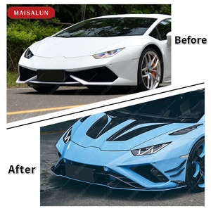 ชุดแต่งคาร์บอนไฟเบอร์สไตล์ <span class=keywords><strong>PK</strong></span> สำหรับ Lamborghini Huracan LP610 EVO ชิ้นส่วนรถยนต์ ลิ้นหน้า - Product Image 3