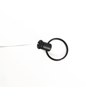 Lanière porte-clés multifonction en acier inoxydable pour l'extérieur, avec ouvre-bouteille et pince requin, pour clés et carte d'identité, noire - Product Image 2