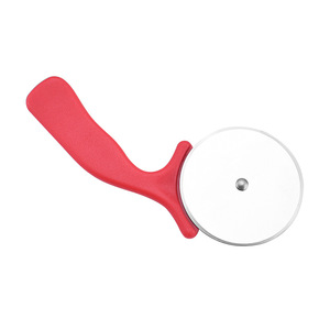 Red Plastic Handle Roller Cutter 6.5 In Non-Slip Pizza Crepe Baking Tool - Product Image 2