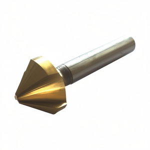 Ttake - Broca avellanadora de 90 grados HSS con recubrimiento de TiN, vástago cilíndrico, 3 filos, DIN 335 C - Product Image 2