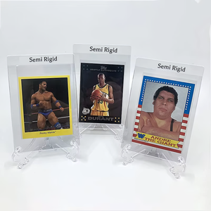 カスタム ロゴ 入り 透明 クリア PVC ゲーミング トレーディング カード プロテクター ホルダー トップローダー セミハード スポーツ カード スリーブ セーバー - Product Image 4