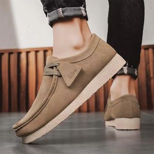 Soft Soled Casual Leather <b>Shoes</b> British Retro Style Lightweight Non-Slip Waterproof Thick Walking Style <b>shoes</b> for Men - Product Image 4