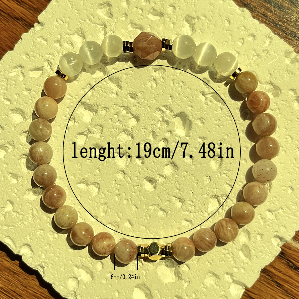 Bracelet en pierre de soleil