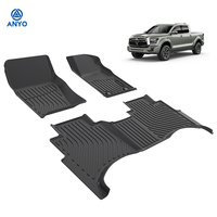 Épaissir le tapis Durable tous temps 3D Tpe tapis de voiture pour Gwm Cannon Alpha / Poer Sahar /P500 2024 pick-up tapis de voiture à conduite à droite