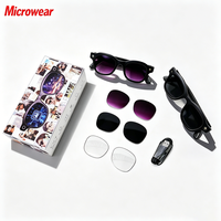 Gafas Inteligentes Ai 3 con Cámara de 8MP Antivibración, Cancelación de Ruido con Micrófono Dual, Transmisión WIFI, Notas de Reuniones, Música BT y Llamadas