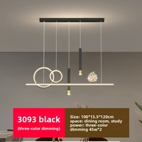 Lustre LED de luxe en fer forgé pour salle à manger, design moderne et épuré pour comptoir de bar ou îlot de cuisine