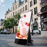 Kiosque d'affichage à cristaux liquides extérieur portatif à piles de 32/43/55 pouces avec écran tactile pour l'affiche et la signalisation numériques