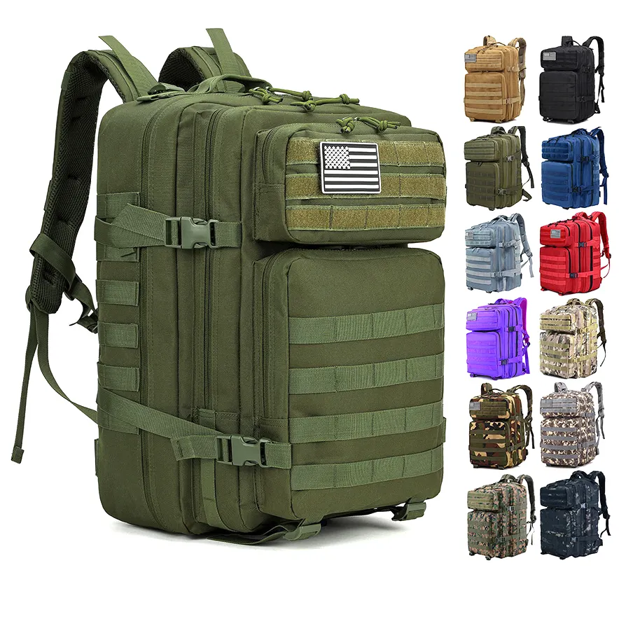 Edc Water proof Utility 800D Stoff Heavy Duty 800D Green 45L Custom Tactical Rucksack Rucksack Wasserdicht