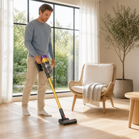 Aspirateur sans fil 27000PA, autonome, 50 minutes d'autonomie, tout-en-un, écran LED, conception anti-emmêlement, bac à poussière amovible