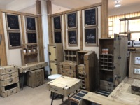 Armoire à vin mobile avec roulettes, chariot de rangement en bois pour bar, salle à manger, restaurant, hôtel (16B-606)