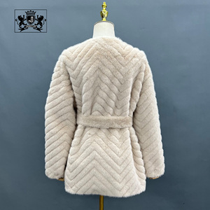 Janefur Hot <strong>Sale</strong> Winter Elegant Puffy Windproof Faux <strong>Mink</strong> <strong>Coat</strong> <strong>for</strong> Lady Custom Women Comfortable Belt Style Fake <strong>Mink</strong> Fur <strong>Coat</strong> - Product Image 6
