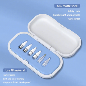 Caja organizadora portátil de plástico para puntas de lápiz, antideslizante, <span class=keywords><strong>con</strong></span> 4/5/6 ranuras, estuche de almacenamiento de repuesto para tabletas, <span class=keywords><strong>en</strong></span> colores blanco, azul y gris, <span class=keywords><strong>con</strong></span> certificación FCC y CE - Product Image 3