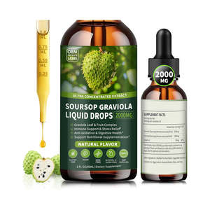 Gotas Orales de Guanábana (Graviola) Orgánica de 2000 mg, Suplemento de Extracto de Guanábana para el Apoyo Celular, Regeneración, Mujeres Embarazadas - Product Image 1