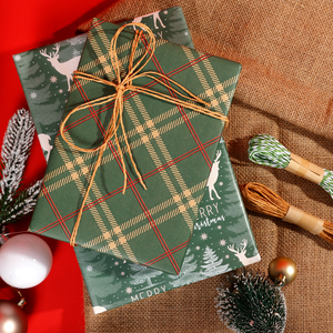 Wholesale 80g Metallic Paper 43*300cm <b>Christmas</b> Gift Luxury Custom Packaging Wrapping Paper Roll - Product Image 5