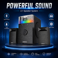 Bois 50W Haute Puissance Gros Son de Basse Maison Active Subwoofer Haut-Parleur