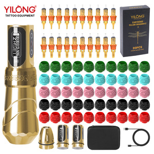 Kit de machine à tatouer Yuanyun avec cartouche d'aiguilles, fonctionnant sur piles, pour le tatouage - Product Image 3