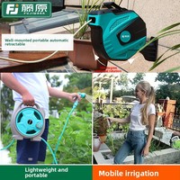 Enrouleur de tuyau rétractable automatique résistant à la corrosion 30m Modèle FUJ-W03S30 Arrosage domestique des plantes, des jardins et des pelouses