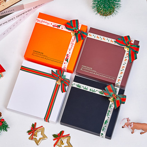 Neujahrs-DIY 9-Fächer Quadratische Schachtel Schokoladentrüffel Süßigkeiten Geschenkbox Leere Papierschachteln für Heim- und Bürogebrauch - Product Image 2