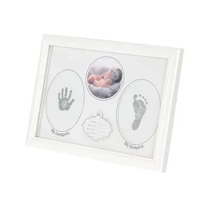 Baby Groei Herdenking Fotolijst Hand En Footprint Record Schattige Cartoon Tafel Opknoping Muur Fotolijst