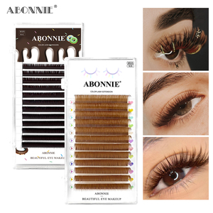 Abonnie 0.05 0.07毫米单丝睫毛延伸棕色睫毛延伸混合柔软睫毛延伸 - Product Image 4