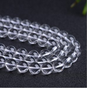 Đá tự nhiên sang trọng rõ ràng thạch anh giảm đá Loose hạt 4/6/8/10/12mm đồ trang sức làm - Product Image 1