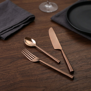 Best Quality Rose Gold Stainless Steel Minimalist Flatware Set Matt Polish Fruit <b>Forks</b> for Party Dinner Cooking Serving - Product Image 3