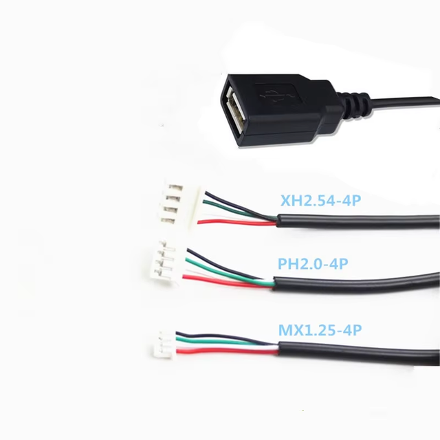 GW 30CM USB Female Jack to XH2.54 PH2.0 Dupont 2.54 4P Tin Plated Flat Flex Connector Wire Harness CE Certified