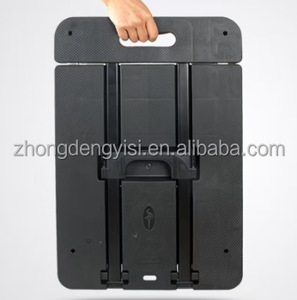 6 Wheels <b>Fold</b> up Hand Trolley Portable 440lbs Capacity Heavy Duty Plastic Luggage <b>Cart</b> - Product Image 2