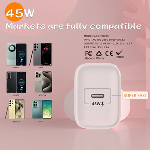 อะแดปเตอร์ชาร์จเร็ว 45W USB-C PD 3.0 สำหรับติดผนัง พร้อมระบบป้องกันการตกและป้องกันไฟไหม้สำหรับโทรศัพท์ - Product Image 5