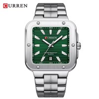 Montre-bracelet carrée pour homme CURREN 8479, calendrier, étanche, lumineuse, sport, quartz, montres pour hommes, acier inoxydable, montre pour homme Relogois