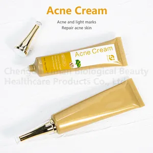 Crème de traitement des taches d'acné naturelle végétalienne biologique Acide salicylique Hamamélis Tête noire Remover Pore Shrink Acne Removal Cream