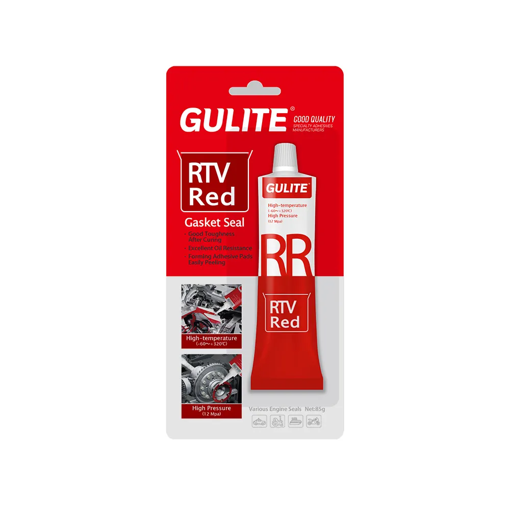 RTV Gasket Maker Silicone Sealant High Temperature 85g Red Eco-friendly Transparent Silicone Silicone Glue